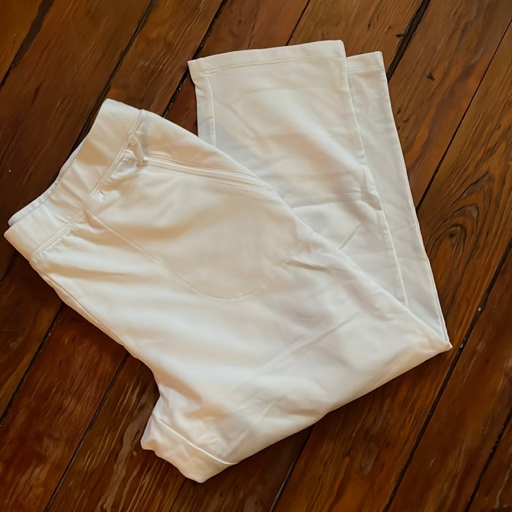 Denim and Co white cotton capri pants size M